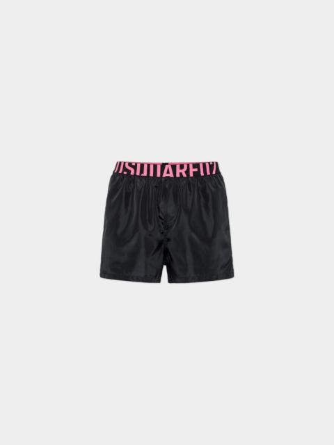 DSQUARED2 LOGO WAIST MIDI SWIM BOXER