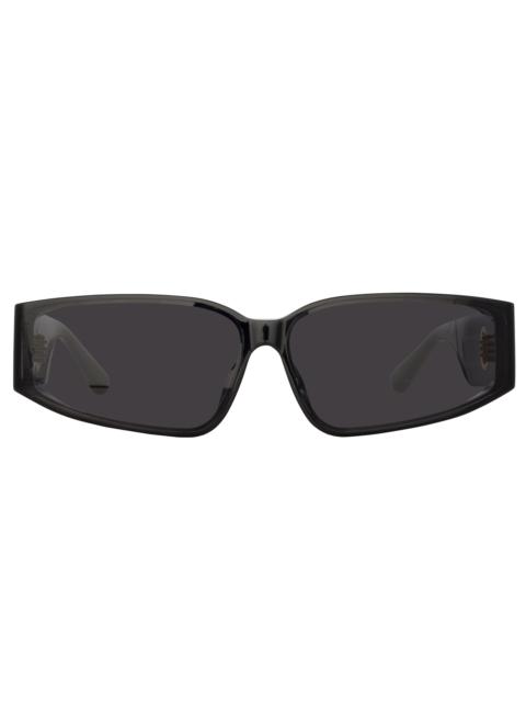 ALEXIS ANGULAR SUNGLASSES IN BLACK