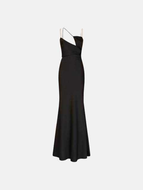 ''MELVA'' BLACK LONG DRESS