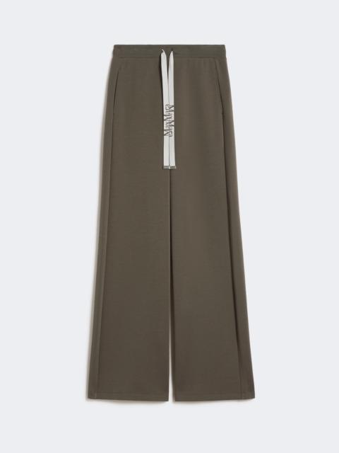 Wide-fit jersey trousers - KAKI