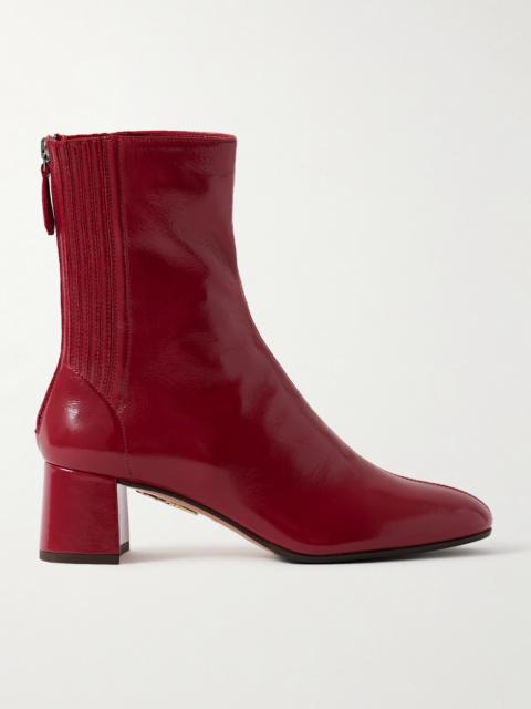Saint Honoré 35 Glossed-leather Ankle Boots