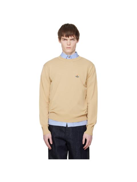 Beige Alex Round Neck Sweater