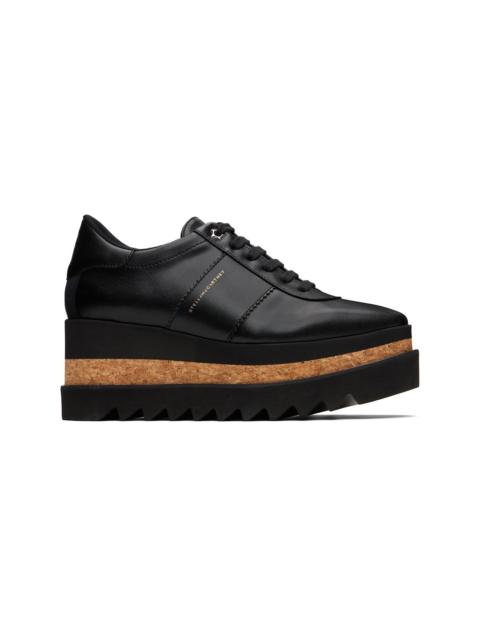 Black Sneak-Elyse Platform Lace-Up Sneakers