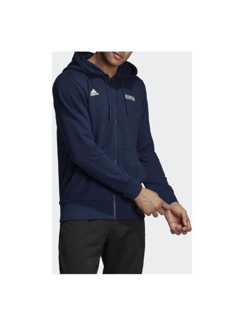 adidas Pred Poster Hdy Soccer/Football Hooded Jacket Navy Blue DU8432