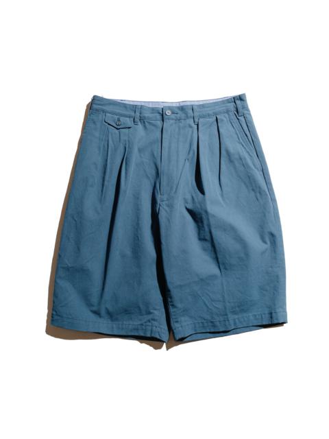 2Pleats Shorts Twill Bio Washed Sax