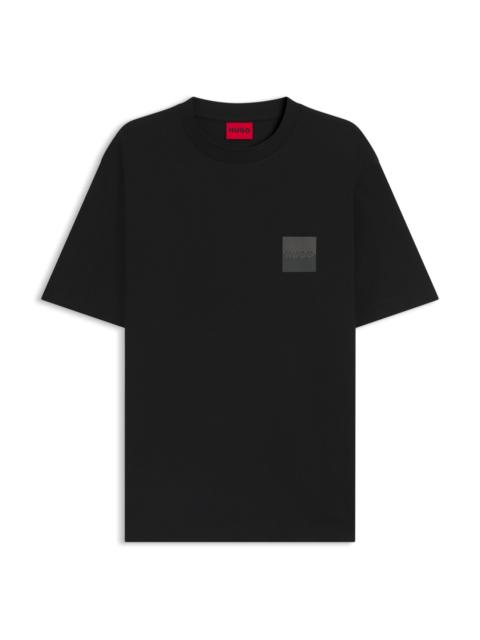 RELAXED-FIT T-SHIRT IN COTTON WITH SPLIT LOGOS