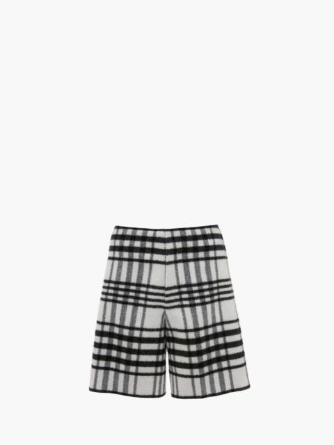 TARTAN CHECK WIDE LEG SHORTS