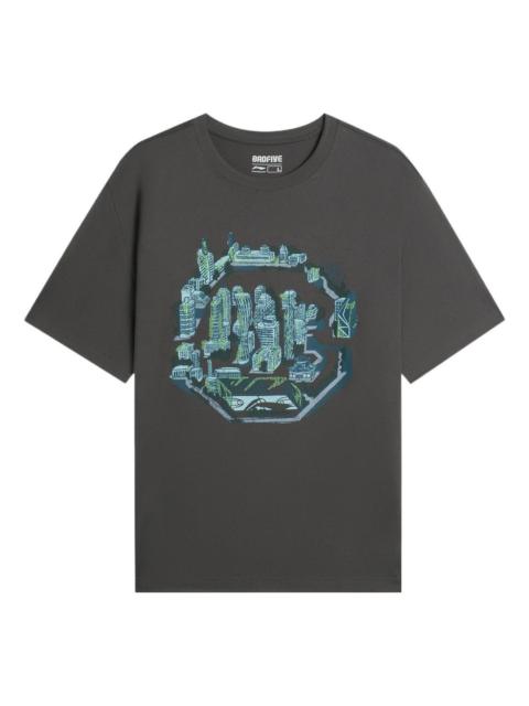 Li-Ning BadFive City Graphic Loose Fit T-shirt 'Grey' AHSS735-5