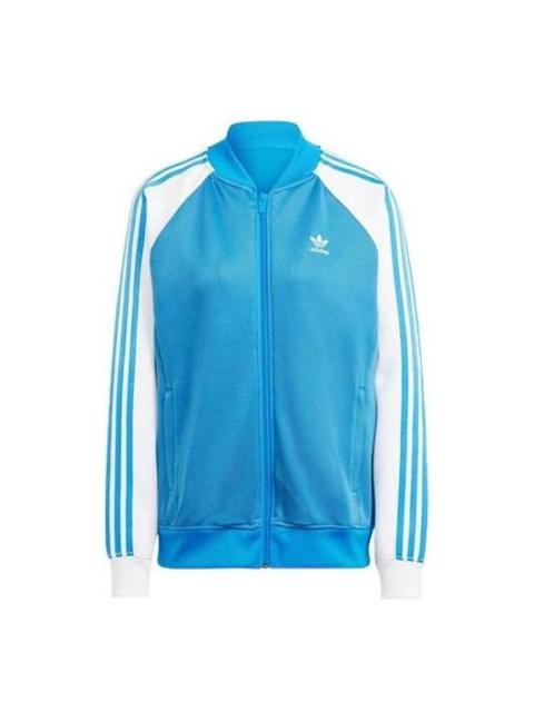 (WMNS) adidas Adicolor Classics Oversized SST Track Jacket 'Blue White' II0718