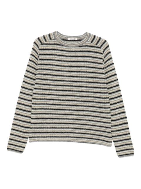 stripe-pattern sweater