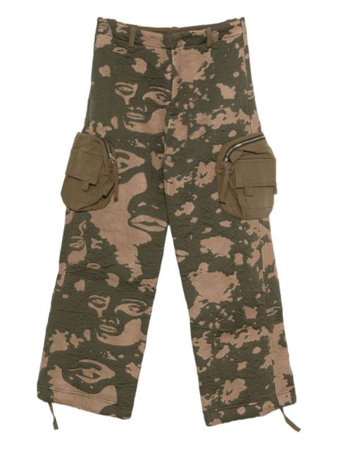 camouflage-pattern cargo trousers