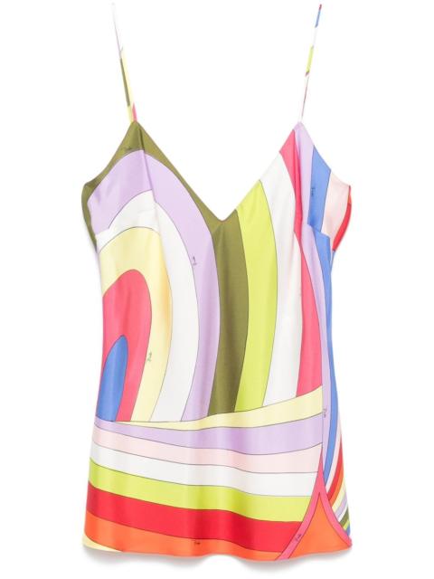 Iride-print silk top