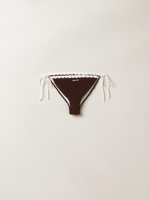 Cotton bikini panties with logo