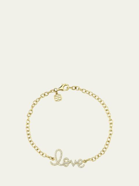 14K Gold Diamond Medium Love Bracelet