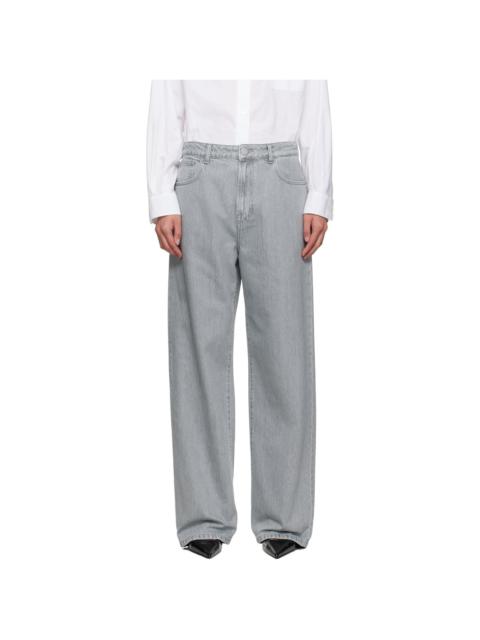 Gray Signature Baggy Fit Jeans