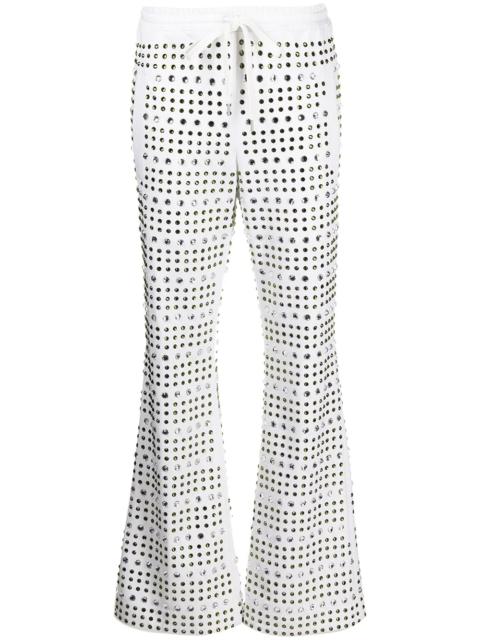 crystal-embellished flared trousers