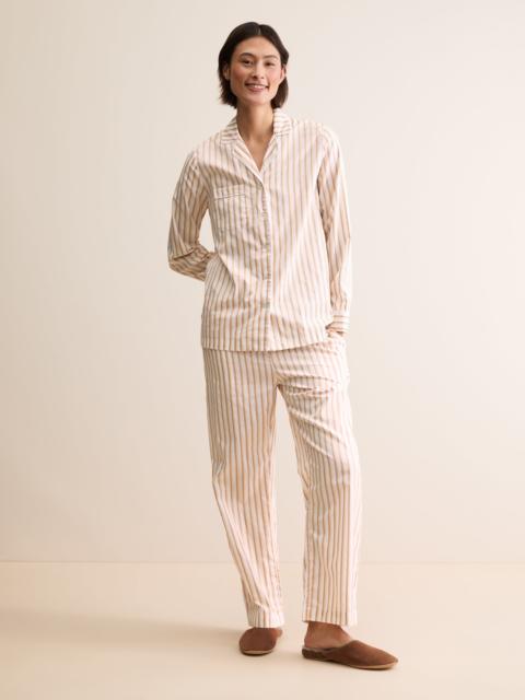 Women's Pajamas Capri Cotton Batiste Fawn Stripe