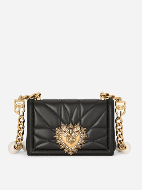 Medium Devotion Bag in quilted nappa leather with bejeweled strap