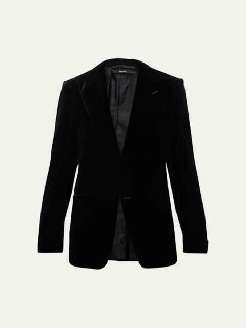 Men's Wool-Silk Velvet Cocktail Jacket
