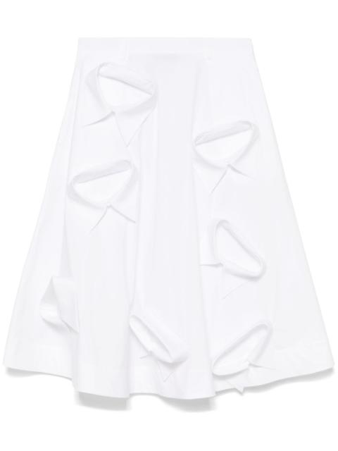 multi-collar midi skirt