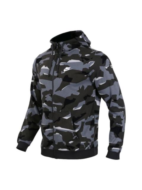 Nike NSW Club Full-Zip Hoodie 'Camo' AQ0597-065