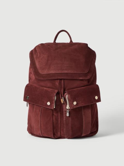 Suede leisure backpack