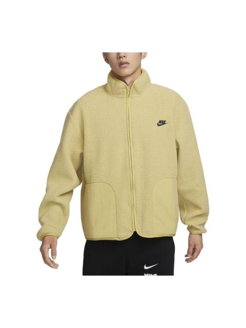 Nike Club Fleece+ Sherpa Winterized Jacket 'Buff Gold Black' FB8387-720