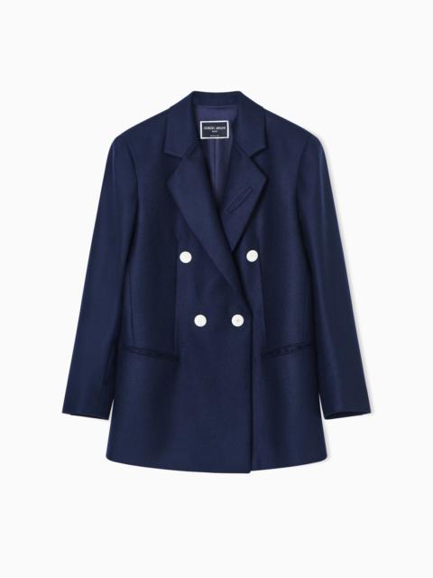 CASHMERE FLANNEL DOUBLE-BREASTED JACKET