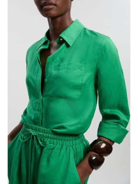 Viscose Linen Woven Long Sleeve Shirt