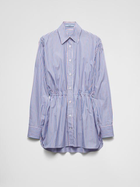 Striped poplin shirt