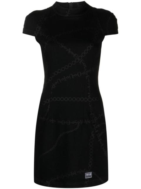 logo-print short-sleeved dress