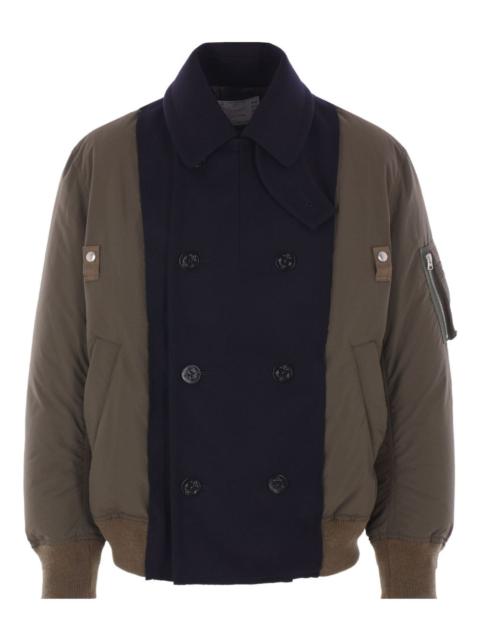 double-breasted anchor-button coat