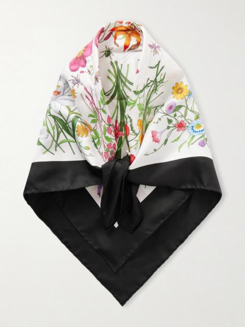 Floral-print Silk-twill Headband