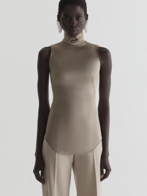 Tuxedo turtleneck top