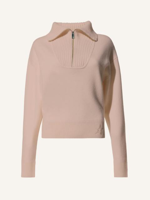 Half Zip Wool & Cashmere Top