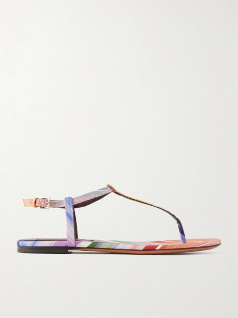Leen Striped Twill Sandals
