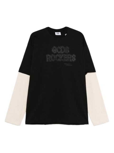 long-sleeve logo-print t-shirt