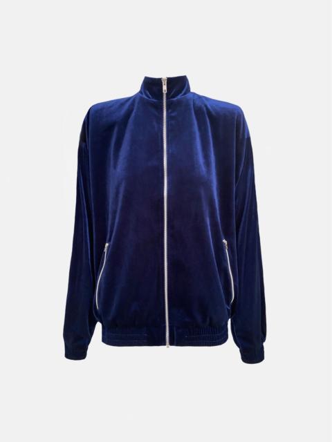 S*X TAPE TRACKSUIT JACKET VELOUR BLUE