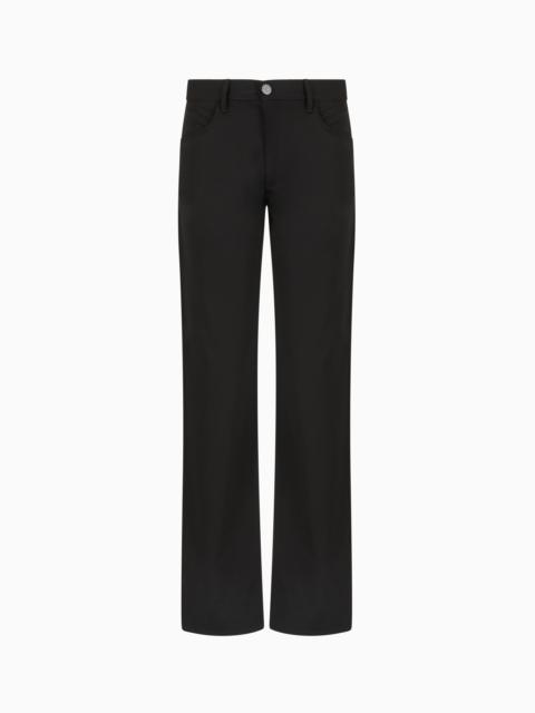 Five-pocket, regular-fit, virgin-wool trousers