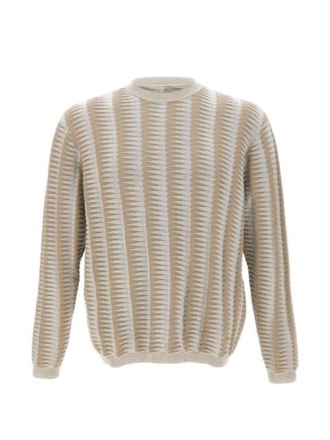 jacquard two-tone sweater