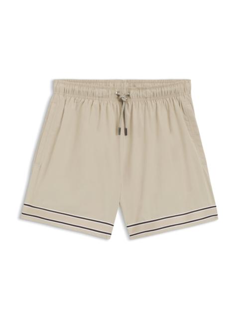 DRAWSTRING SWIM SHORTS IN STRETCH FABRIC WITH TAPE TRIM