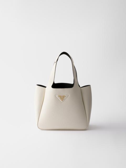 Small leather tote bag