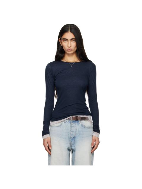 Navy Layered Long Sleeve T-shirt