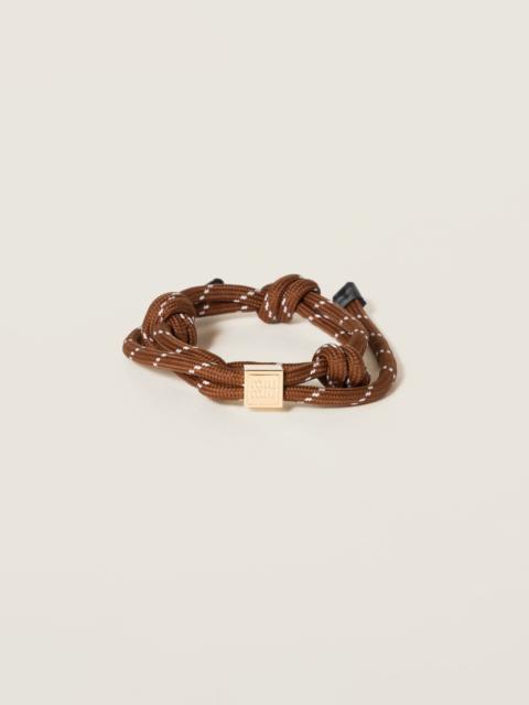Cord and nylon bracelet