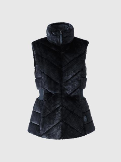 TWIGGY Down Faux-Fur Quilted Vest
