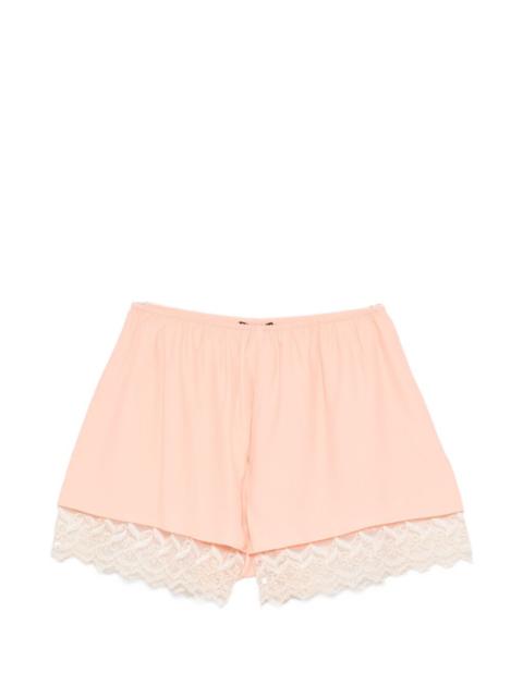 lace-trim mini shorts