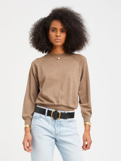 TRUFFLE CASHMERE RAGLAN SWEATER