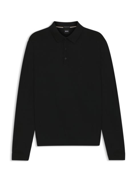 KNITTED POLO SWEATER IN VIRGIN WOOL