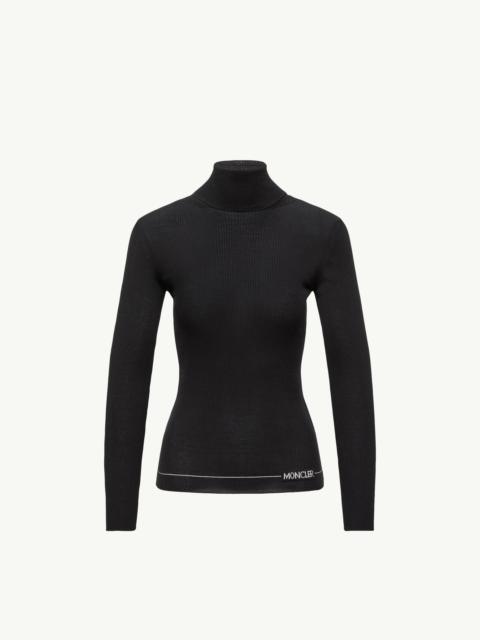 Logo Wool Turtleneck Sweater