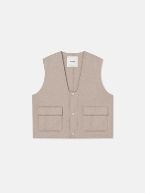 Cropped Double Wool Vest